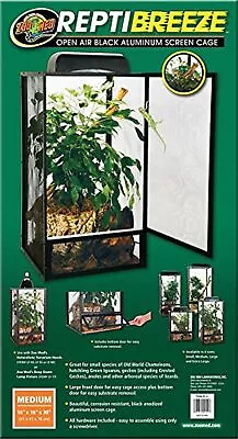 Zoo Med ReptiBreeze Open Air Screen Cage Medium 16 X 16 X 30-Inches • $79.46