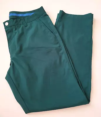 Mens Bonobos Golf Performance Pants Size 35 X 30 Green Slim • $30