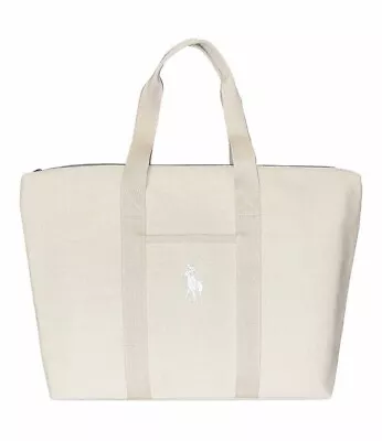 New RALPH LAUREN POLO Duffle Bag Canvas Gym Weekender Travel Bag Shopping Tote • $51.09