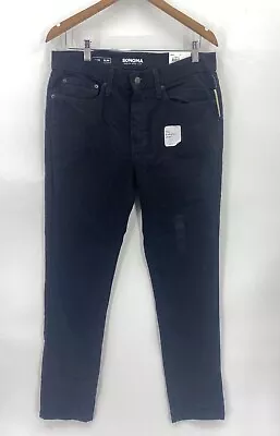 Sonoma Pants Mens Straight Leg Opening Slim Demin Black 34X34 NWT • $16.99