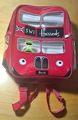 Harrods UK London Red Bus Clear PVC Backpack  • £12.55