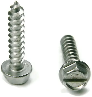 #10 Sheet Metal Screws - Stainless Steel Slotted Hex Washer Head - Select Size • $17