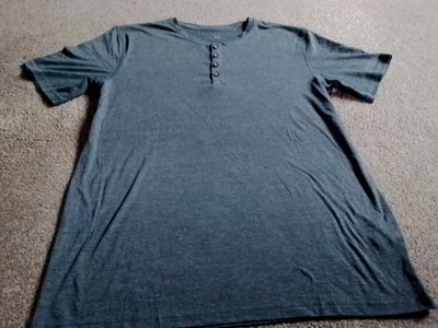 £1.50 • Buy Mens Russell Short Sleeve Henley Tee Shirt