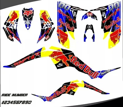 $150 • Buy Yamaha Raptor 350 Graphics Kit 2004 2006 2009 To 2014 Decals Stickers Atv Utv