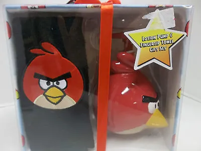 £20.41 • Buy New Angry Birds Red Soap Lotion Pump Dispenser Fingertip Towel Wash Cloth 