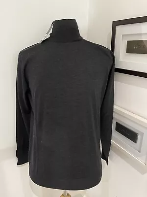 Thom Sweeney Roll Neck Sweater Small Super 120s Merino Wool  BNWT RRP £290 • £7.50