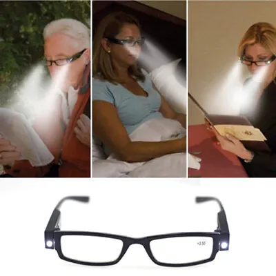£3.80 • Buy NEW Light Up LED Reading Glasses Spectacles Unisex Multi Strength Magnifier./