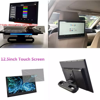 12.5 In Android Car Headrest Monitor Video Touch Screen WIFI Bluetooth Player • $264.75