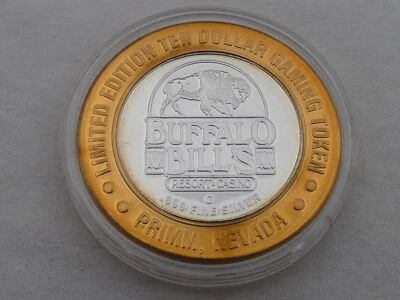 $19.99 • Buy Vintage .999 Silver $10.00 Casino Gaming Token Buffalo Bill's QD-10