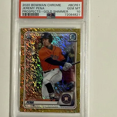 2020 JEREMY PEÑA BCP61 Bowman Chrome GOLD SHIMMER Refractor 29/50 RC WS MVP • $199