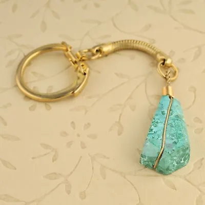 Genuine Eilat Stone Israel  King Solomon Gemstone  Key Chain - Collecting Item • $25