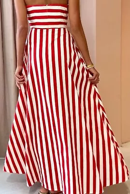 Aston Studio - Maxi Dress - Red/White Stripe - Size 12 • $149