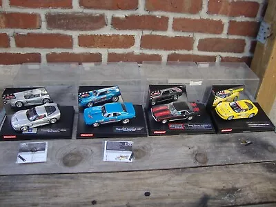 Lot Of Carrera 1:24 Evolution Race Track Set Controllers And Four Cars In Cases • $499