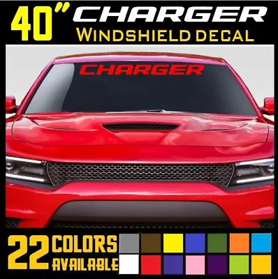 Windshield Banner 40  Long Vinyl Sport Premium Decal Sticker For Dodge Charger • $16.79