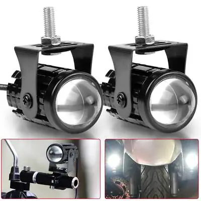 2x Mini LED Motorcycle Spot Light Headlight Hi/Lo Driving Fog Lamp 6000K White • $16.98