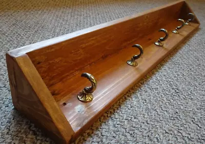 Unique Handmade Coat Rack With Shelf ( 5 Hooks ) • £14.95