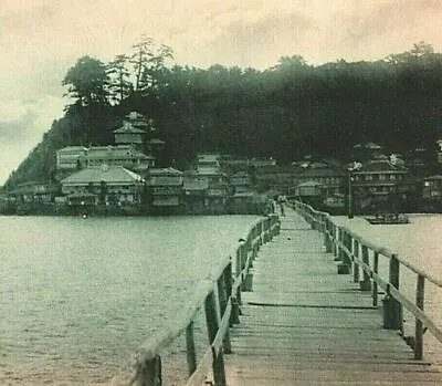 Enoshima Dock Bridge Japan Japanese Tinted Colored Vintage Postcard • $1