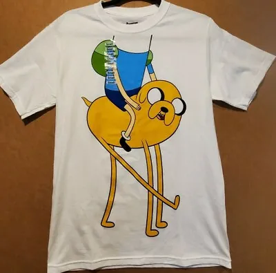 $5.23 • Buy Adventure Time Finn Boy & Jake Men's T-Shirt White Cartoon Network Cotton New
