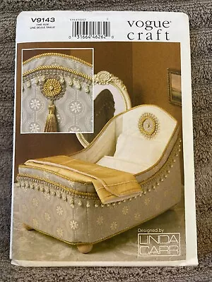 Vogue Craft Pattern V9143 ~ 14  Doll Bed And Bedding ~ Designed By Linda Carr • $3.25