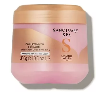 Sanctuary Spa Lily And Rose Salt Body Scrub Exfoliating Pink Himalayan Salt • £8.90