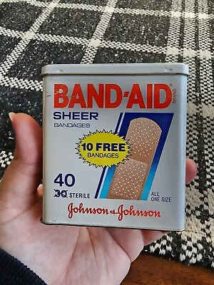 Vintage Band-Aid Bandages Metal Tin Johnson & Johnson • $5