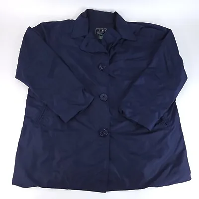 Ralph Lauren Jacket Women Medium Lightweight US 67 Marine Nylon Rain Coat • $29.95