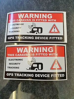 Caravan Tracker Fitted Warning Sticker • £3.50