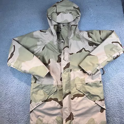 US Army ECWCS Parka Cold Weather Desert Camo Jacket Medium Long Military • $85.99