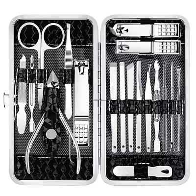 Manicure Set Nail Clippers Pedicure Kit -18 Pieces Stainless Steel Manicure Kit • $14.46