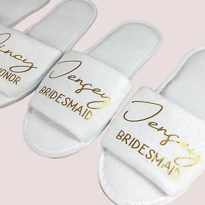 £5 • Buy Personalised Spa Slippers, Hen Party Slippers, Wedding Slippers 