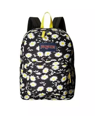 Jansport Superbreak Womens & Mens Backpacks Rucksack - Daisy Flower Black • £19.90