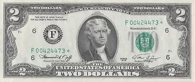 1976 $2 Dollar Bill ((STAR NOTE)) ((CRISP)) UNC • $19.95