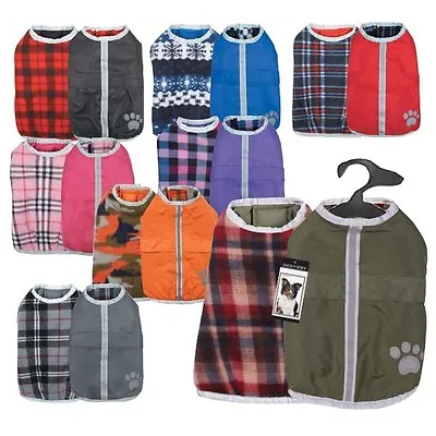 Dog Blanket Coats Reversible Waterproof Reflective Jacket - Choose Color & Size • $32.89