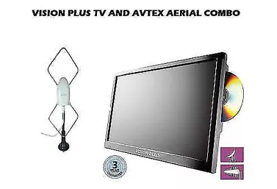 Vision Plus 21.5  12/24 Volt Led Tv/dvd/freeview/freesat & Avtex Sth3000 Aerial • £339