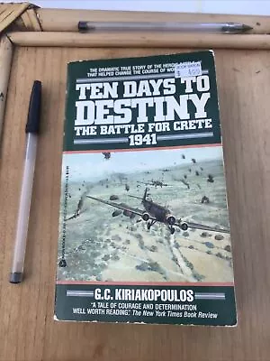 £1.49 • Buy Ten Days To Destiny (Battle For Crete 1941) By G. Kiriakopoulos 1986
