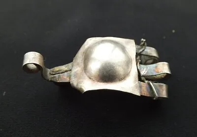 £15 • Buy Unusual Roman Silver Three Shank Scrolled Fibula Brooch With Shield Decoration