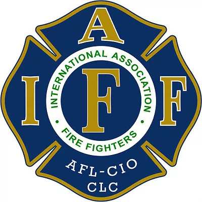 4  IAFF Decal Dark Blue With Gold And Green Trim Ext. Mount Please Read Auction • $3.50