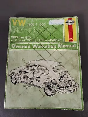 VW Beetle 1300 & 1500 1965 Thru 1970 Owners Workshop Manual Haynes Book Ed • $17.99