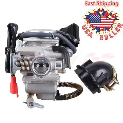 Carburetor Intake Manifold 24mm GY6 150cc Scooter Moped Roketa Carb Go Kart SUNL • $25.95