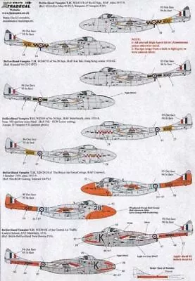 Xtradecal X72172 1/72 De Havilland Vampire T.11 UK Part 1 Model Decals • £9.95