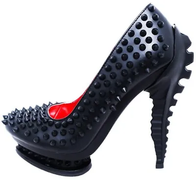 Hades MARA Black Studded Pump High Molded Spinal Heel Spiked Platform 6-11 NIB • $144