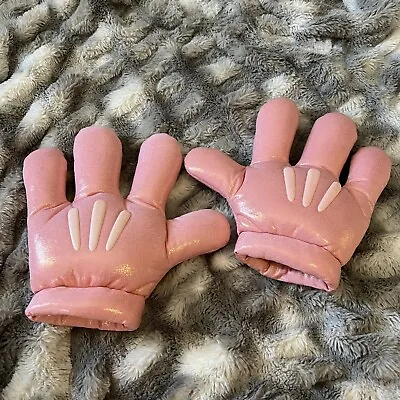 Disney Parks Minnie Mouse Pink Shimmer Gloves Dress Up Hands 10 Inches • $12