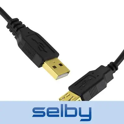 $11.95 • Buy 5m USB 2.0 Extension Cable Type A Male To Type A Female Gold Plated