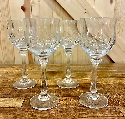 * Set Of 4 * Mikasa Crystal VERSAILLES -- 7-1/8  Wine Goblets Glasses • $39.99