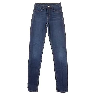 Divided By H&M Skinny Jeans Womens 2 Mid Rise Medium Blue Denim • $16.19