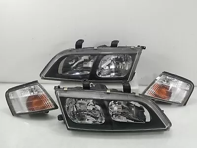 JDM Nissan Primera P11 G20 Crystal BLACK Headlights Lamp W/Corner Lamp 1996-2001 • $399.99