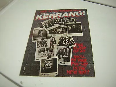 Kerrang Magazine 1986  December 25 Peter Criss Mark St John White Tiger Europe • $15