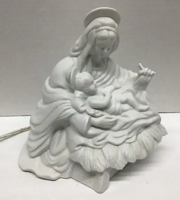 Gorham Vintage Madonna And Child Ceramic Night Light Lamp • $24.99