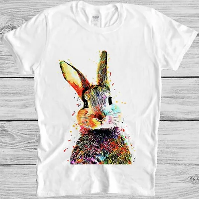 Bunny Rabbit Watercolor Easter Thanksgiving Movie Music Gift Tee T Shirt M943 • $7.90