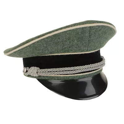 £40.95 • Buy Reproduction WW2 German Army Officer Visor Cap - Field Grey Without Insignia
